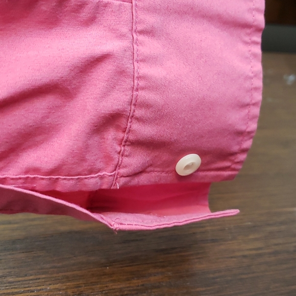 Pink long sleeve fitted button down shirt,  size M - Picture 3 of 3